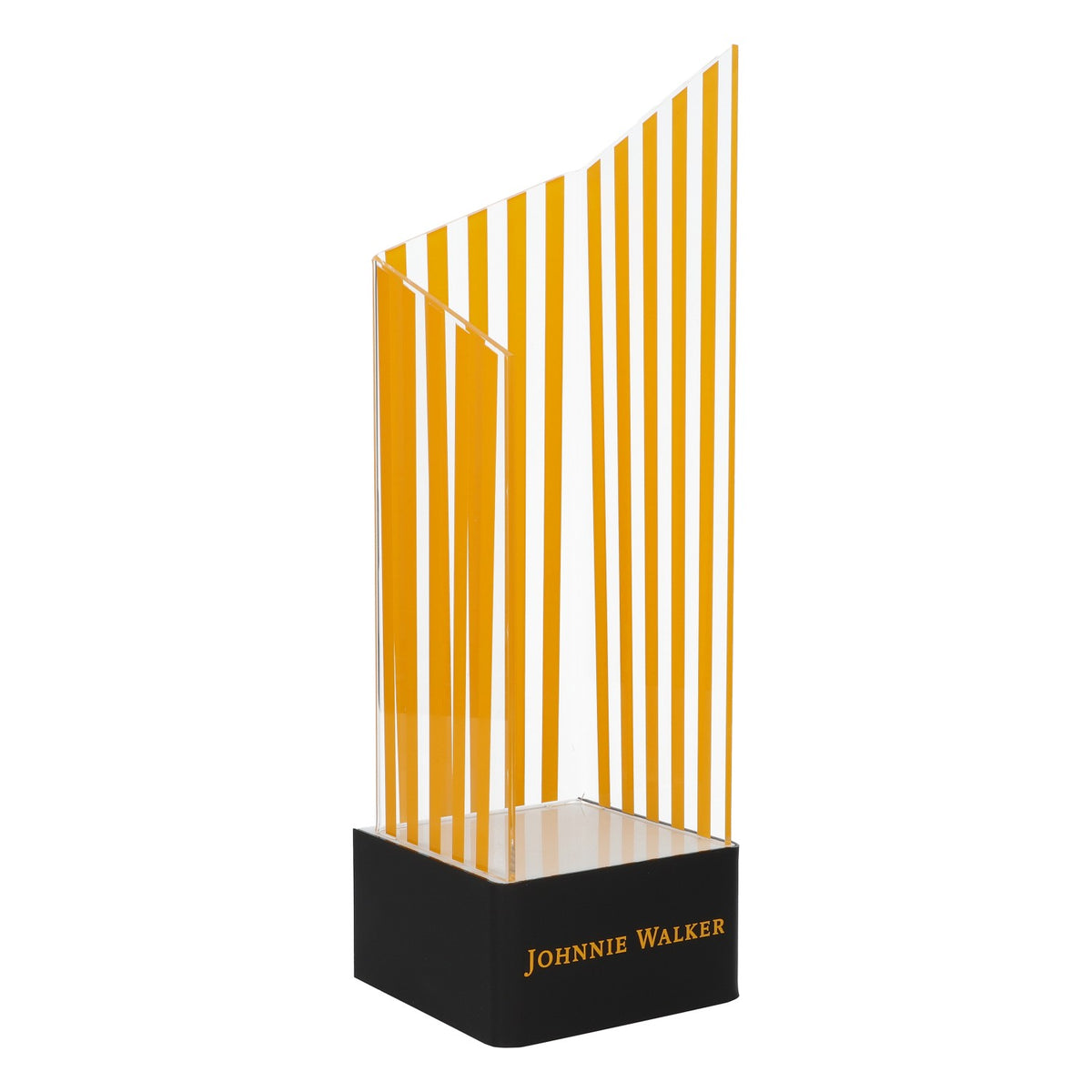 Enseigne lumineuse LED Johnnie Walker Whisky Glorifier Noir/Orange avec bloc d'alimentation – Vue 3