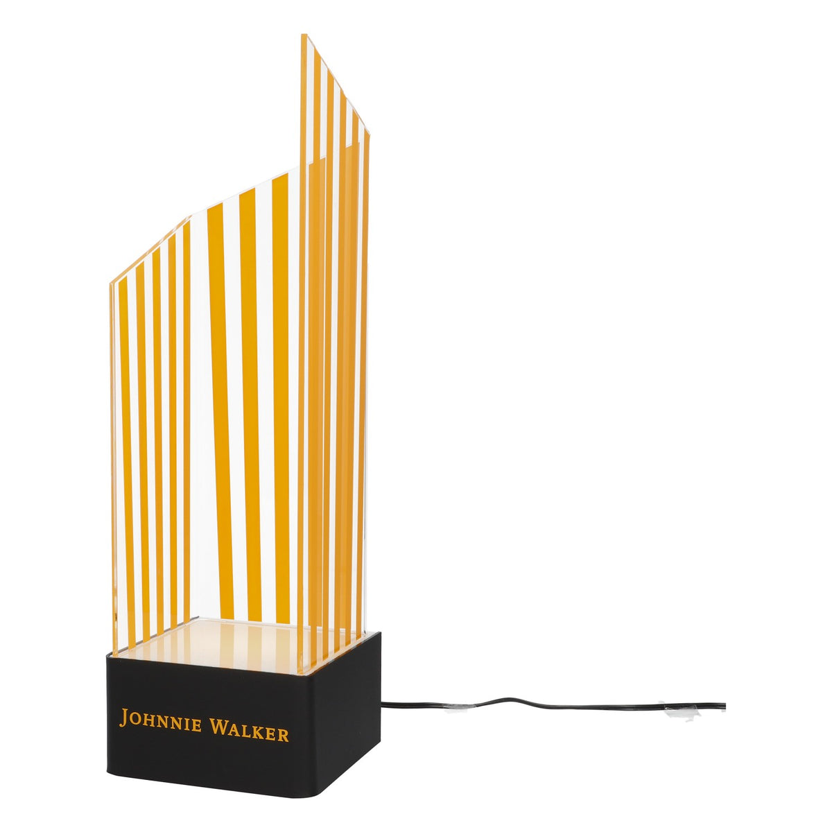 Enseigne lumineuse LED Johnnie Walker Whisky Glorifier Noir/Orange avec bloc d'alimentation – Vue 6