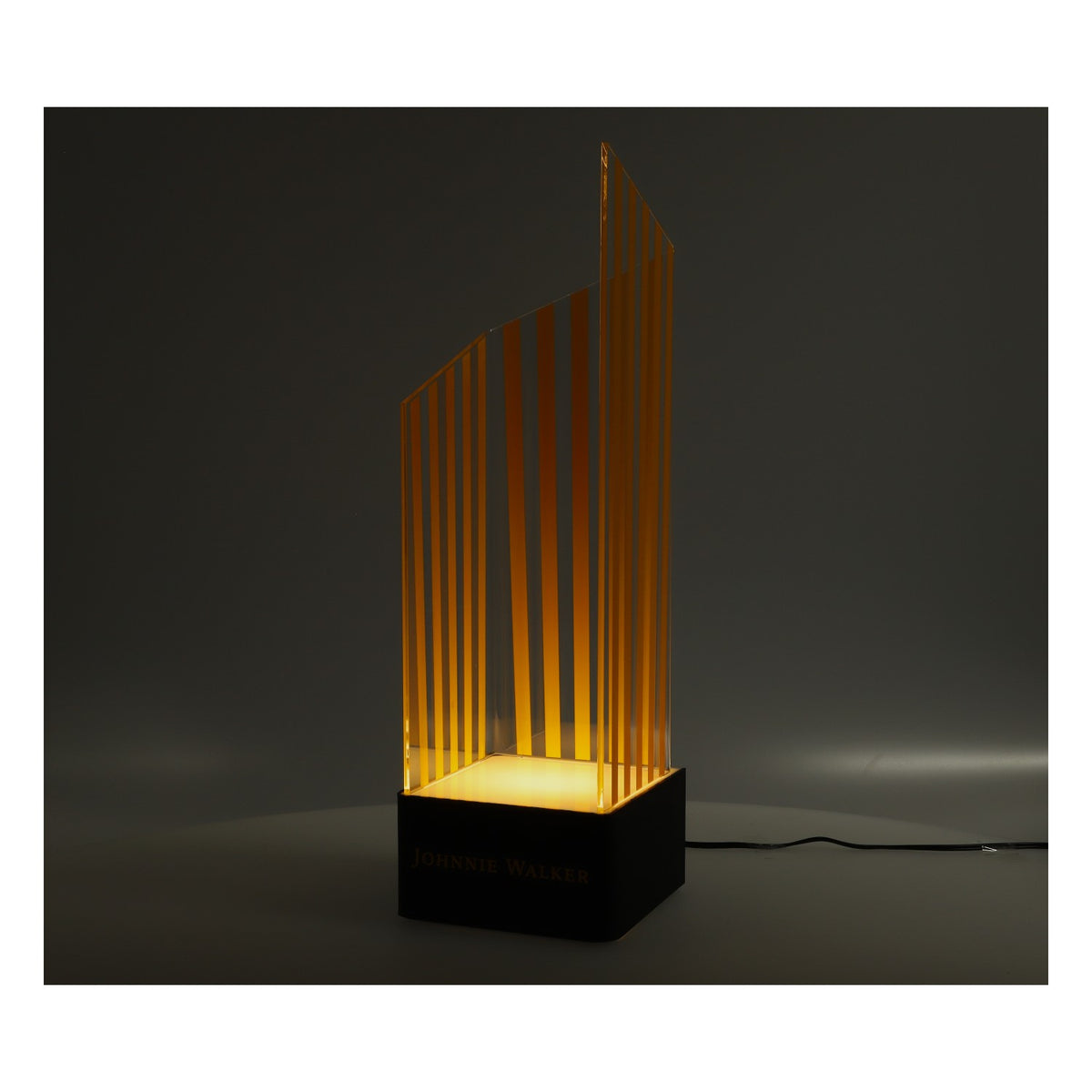 Enseigne lumineuse LED Johnnie Walker Whisky Glorifier Noir/Orange avec bloc d'alimentation – Vue 7