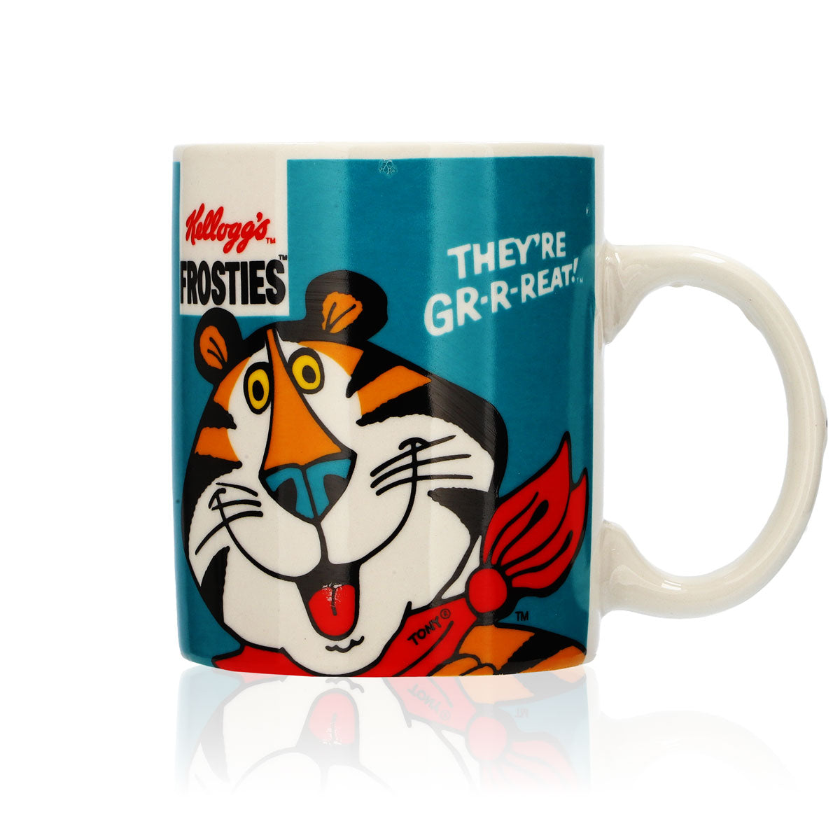 Kelloggs Frosties Pot de lait 0,33 l Tasse à céréales en verre pour enfants « Frosties » Tigre
