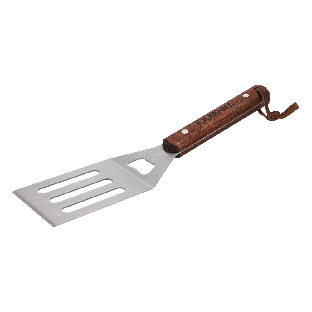 Kilkenny Bier Spatule à barbecue Spatule à barbecue avec décapsuleur en acier inoxydable et manche en bois