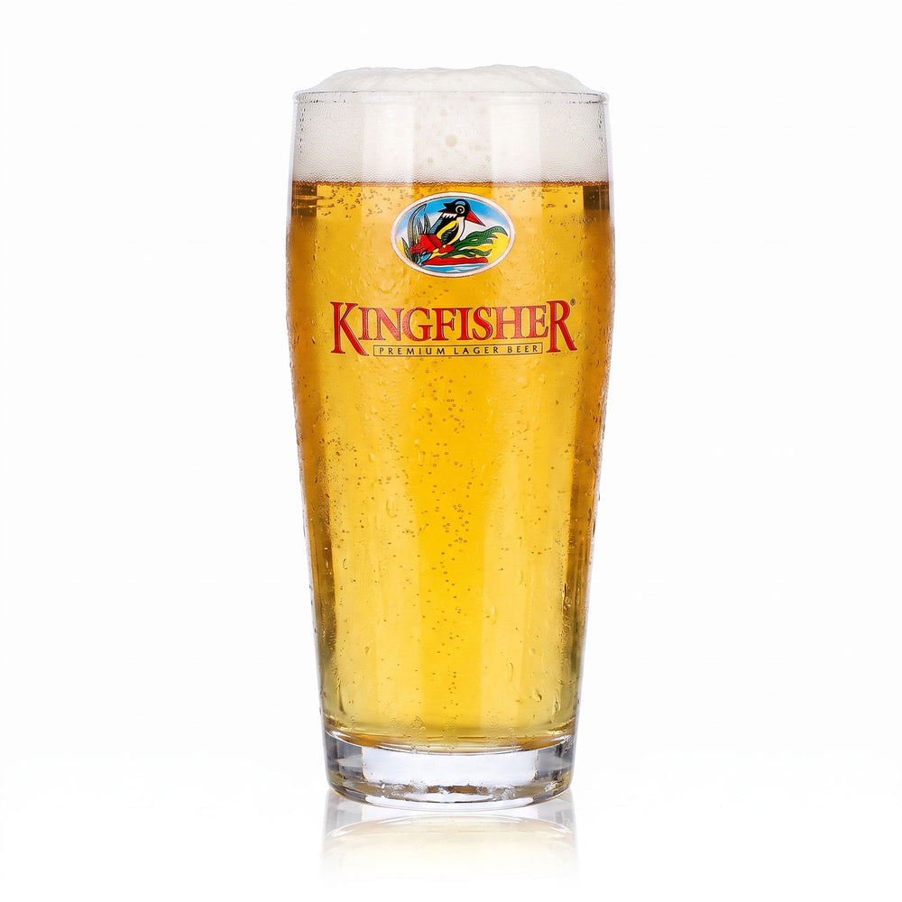 Verre à bière Kingfisher 0,33 l, motif d'oiseau
