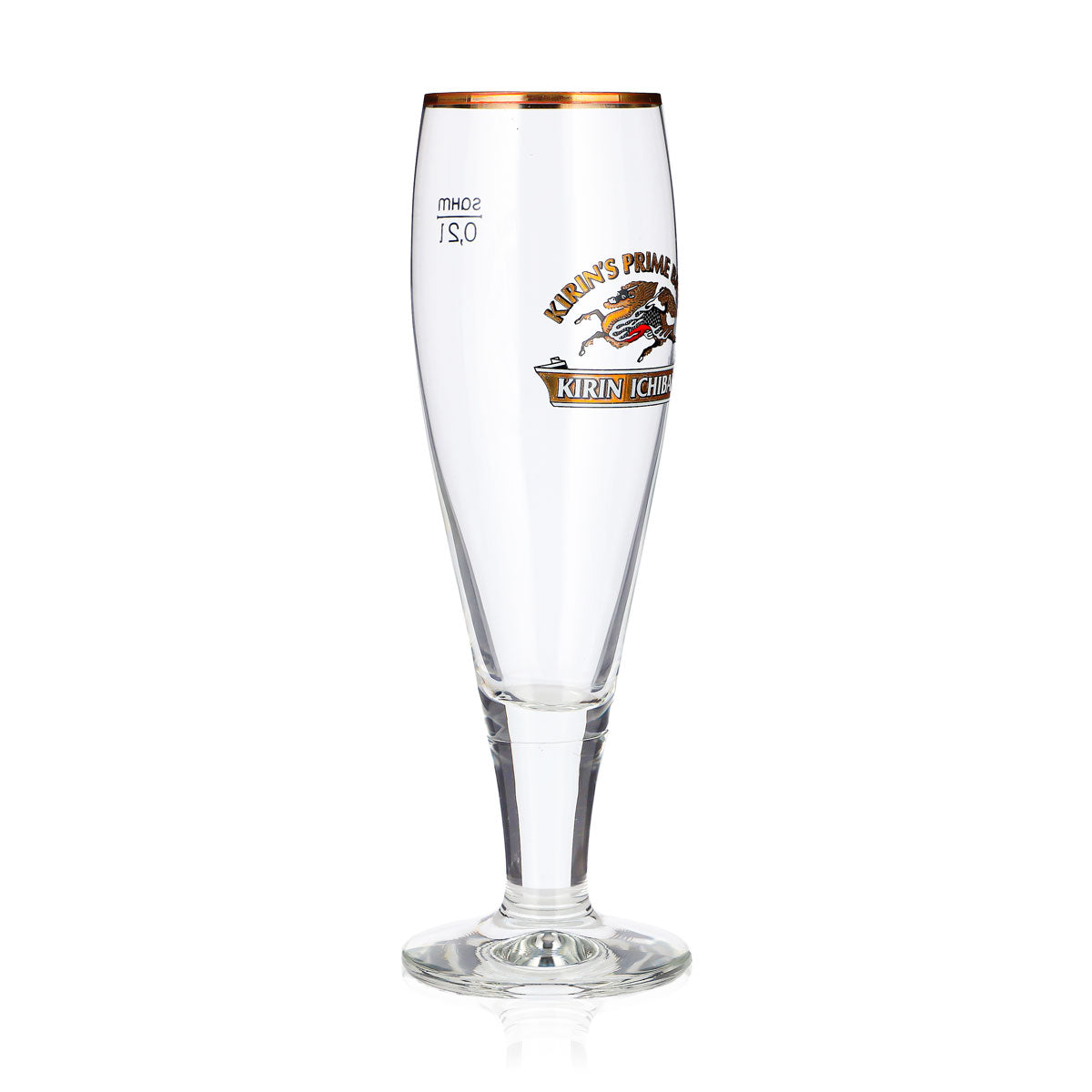 Verre à bière Kirin Ichiban 0,2 l, forme coupe, bord doré, Kirin's Prime Brew Sahm – Vue 2