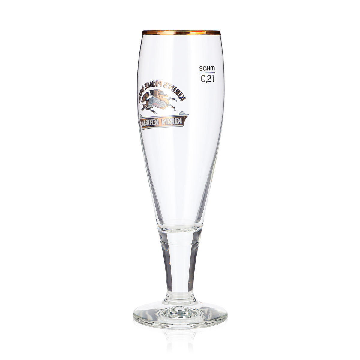 Verre à bière Kirin Ichiban 0,2 l, forme coupe, bord doré, Kirin's Prime Brew Sahm – Vue 3