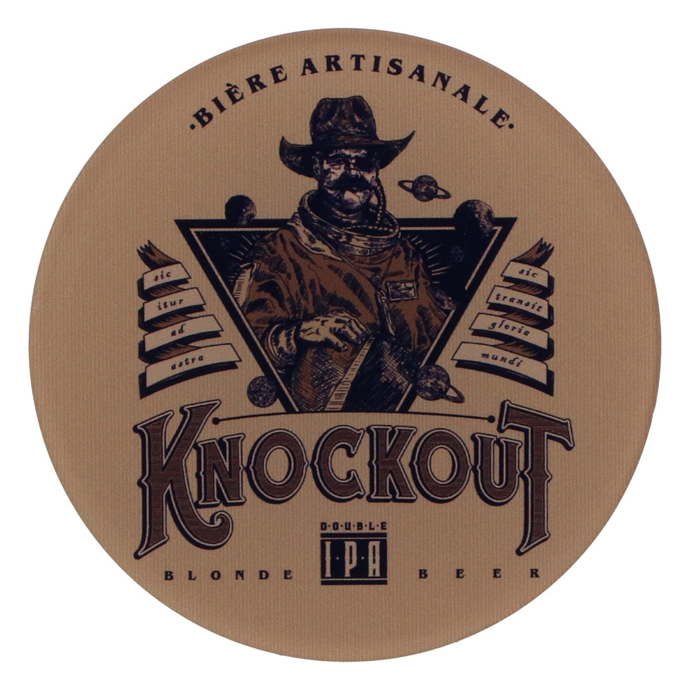 Sous-verre à bière Knockout, modèle « Double Plat rond », neuf, en plastique