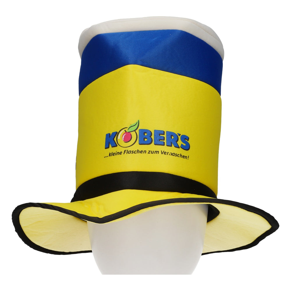 Liqueur Kobers « Hut » : « Déguste-moi ! » jaune/bleu/blanc