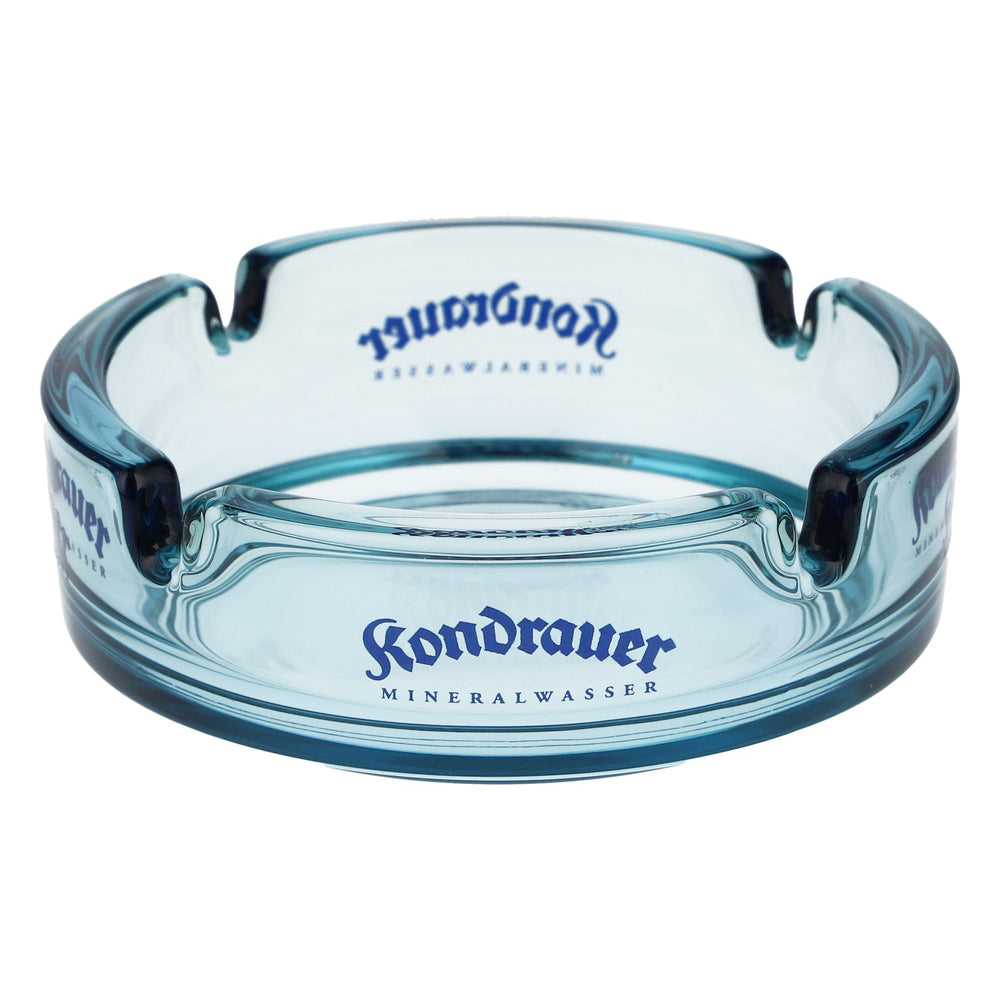 Cendrier Kondrauer « Wasser » en verre bleu clair, style rétro