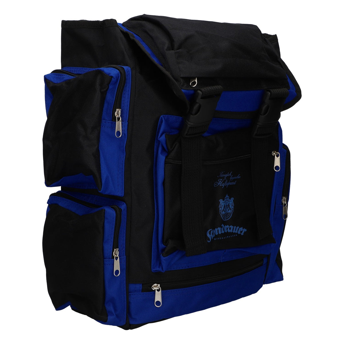 Sac à dos de randonnée Kondrauer avec poche à eau, bleu/noir, logo bleu – Vue 2