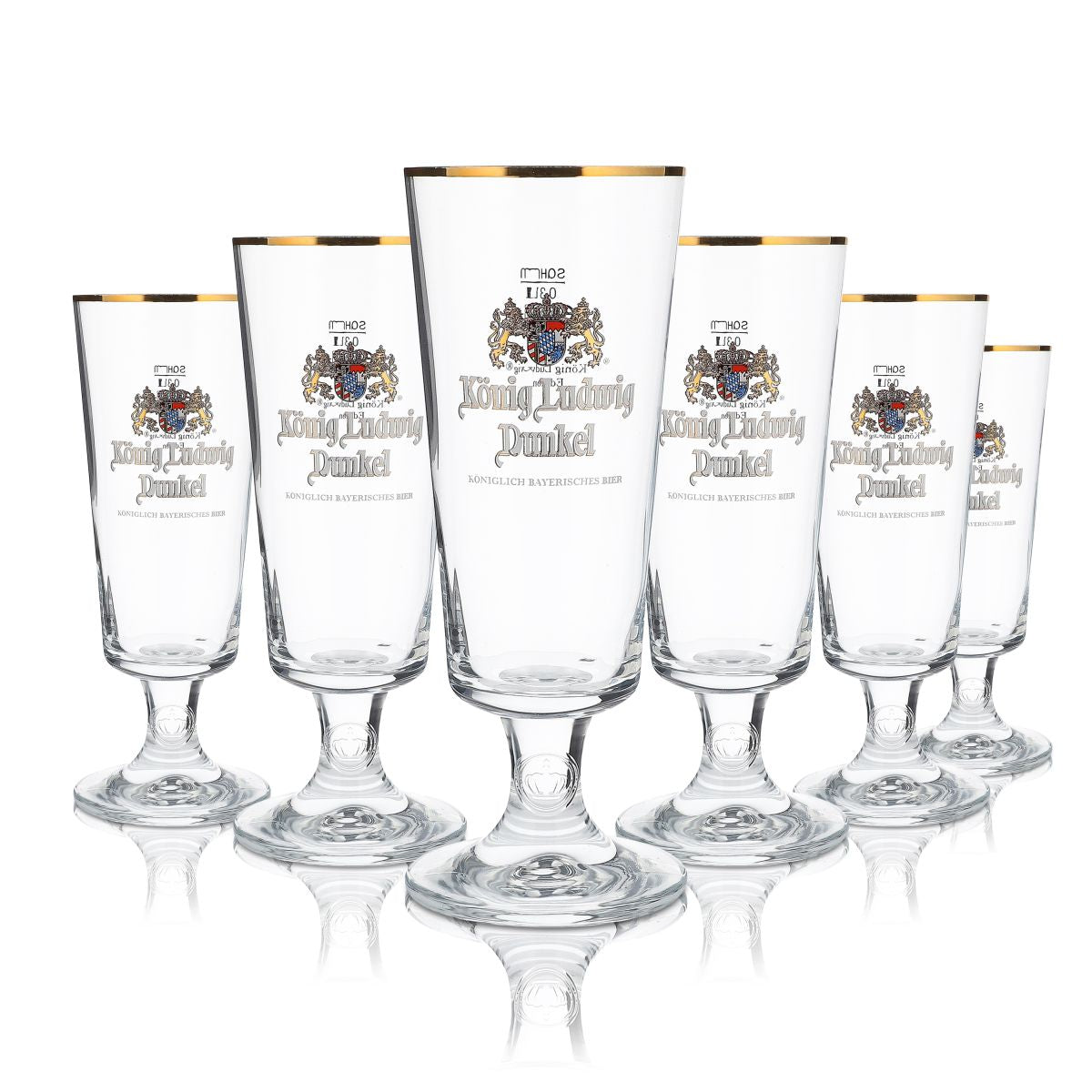 Ensemble König Ludwig Bier III composé de 6 verres à bière 0,3 l, 4 sous-verres et un couvercle – Vue 3