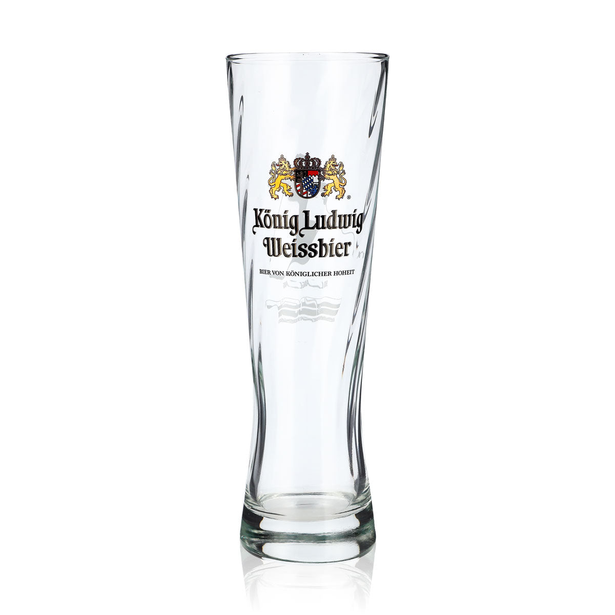 Verre à bière « König Ludwig » 0,5 l, verre à bière blanche, édition limitée, relief « Ski de fond »