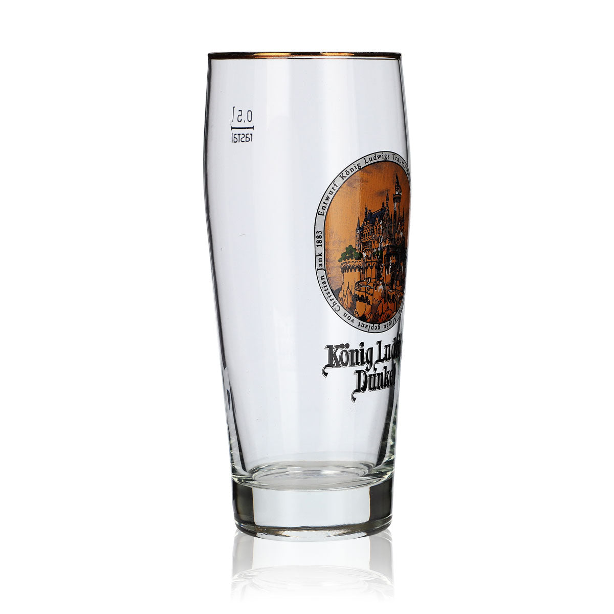 Verre König Ludwig 0,5 l bière brune Willi Becher Verres de collection Château de rêve – Vue 2