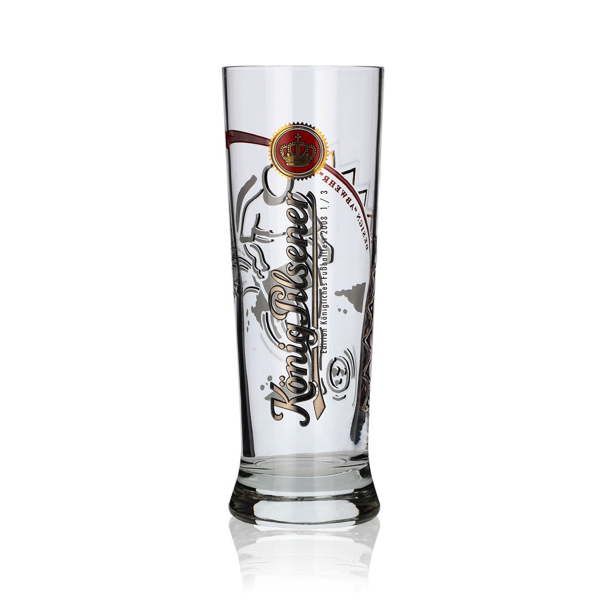 Verre à bière König Pilsener en édition limitée Verres à bière Édition spéciale football 2008 « Défense »