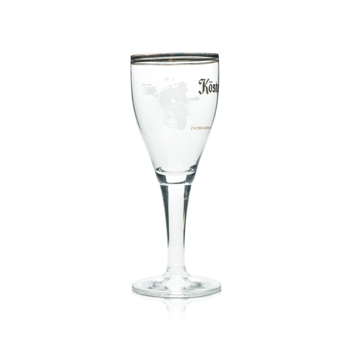 Verre à bière Köstritzer 0,2 l, forme tulipe, bord doré, collectionneur, rare – Vue 3