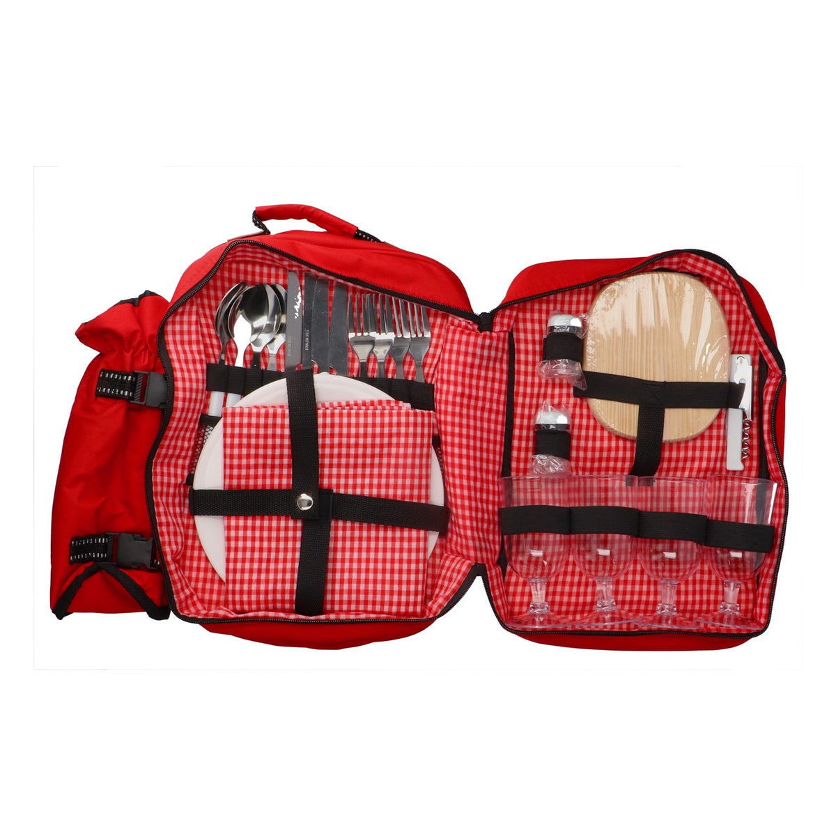 Sac à dos Kraft Food Pique-nique Camping Outdoor 26 pièces avec sac isotherme