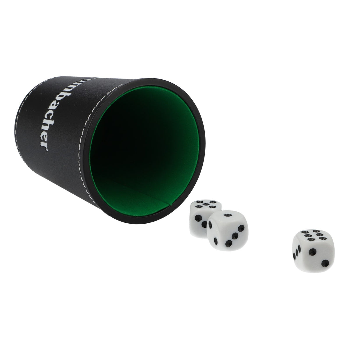 Verre à bière Krombacher noir avec 3 glaçons aspect cuir – Vue 3