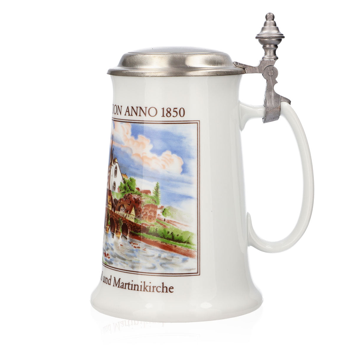 Verre à bière Krombacher Chope annuelle 1989 Chope en grès Seidel Couvercle en étain 0,9 l Chope – Vue 5