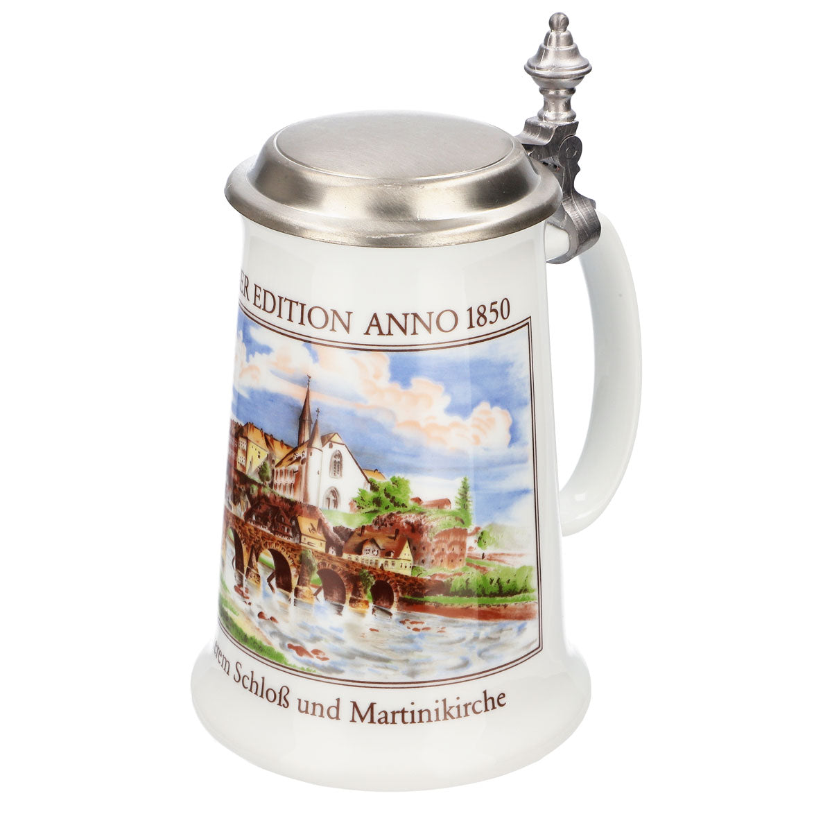 Verre à bière Krombacher Chope annuelle 1989 Chope en grès Seidel Couvercle en étain 0,9 l Chope – Vue 6
