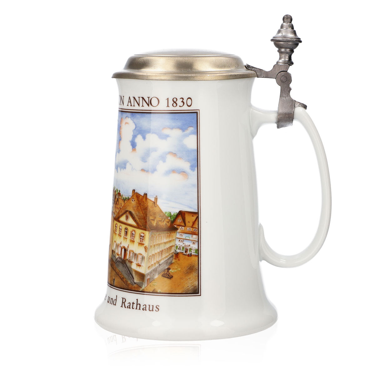 Verre à bière Krombacher Chope annuelle 1990 Chope en grès Seidel Couvercle en étain 0,9 l Chope – Vue 5