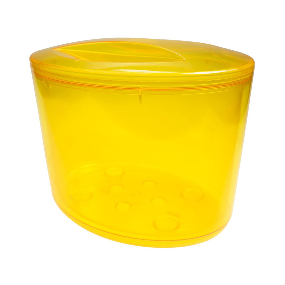 Refroidisseur Refroidisseur de bouteilles Bac à glace Jaune avec couvercle Refroidisseur de boissons Boîte à glace