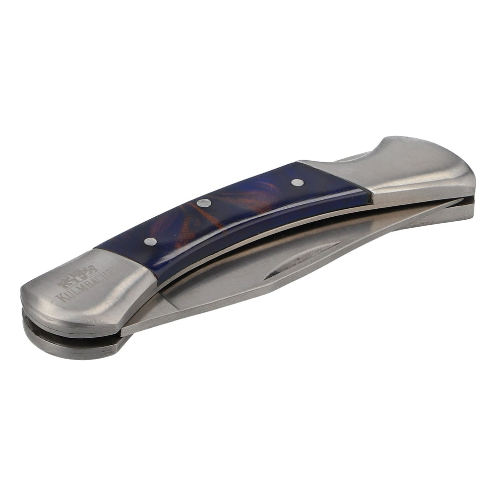 Couteau de collation « Kulmbacher Reichelbräu » – étui de ceinture – couteau pliant en acier inoxydable