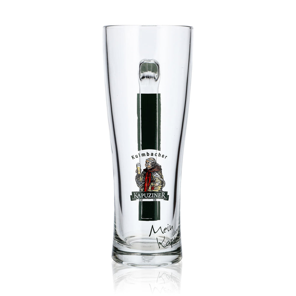 Verre à bière Kulmbacher Reichelbräu, chope de bière 0,5 l, verre à anse, logo vert, Mon