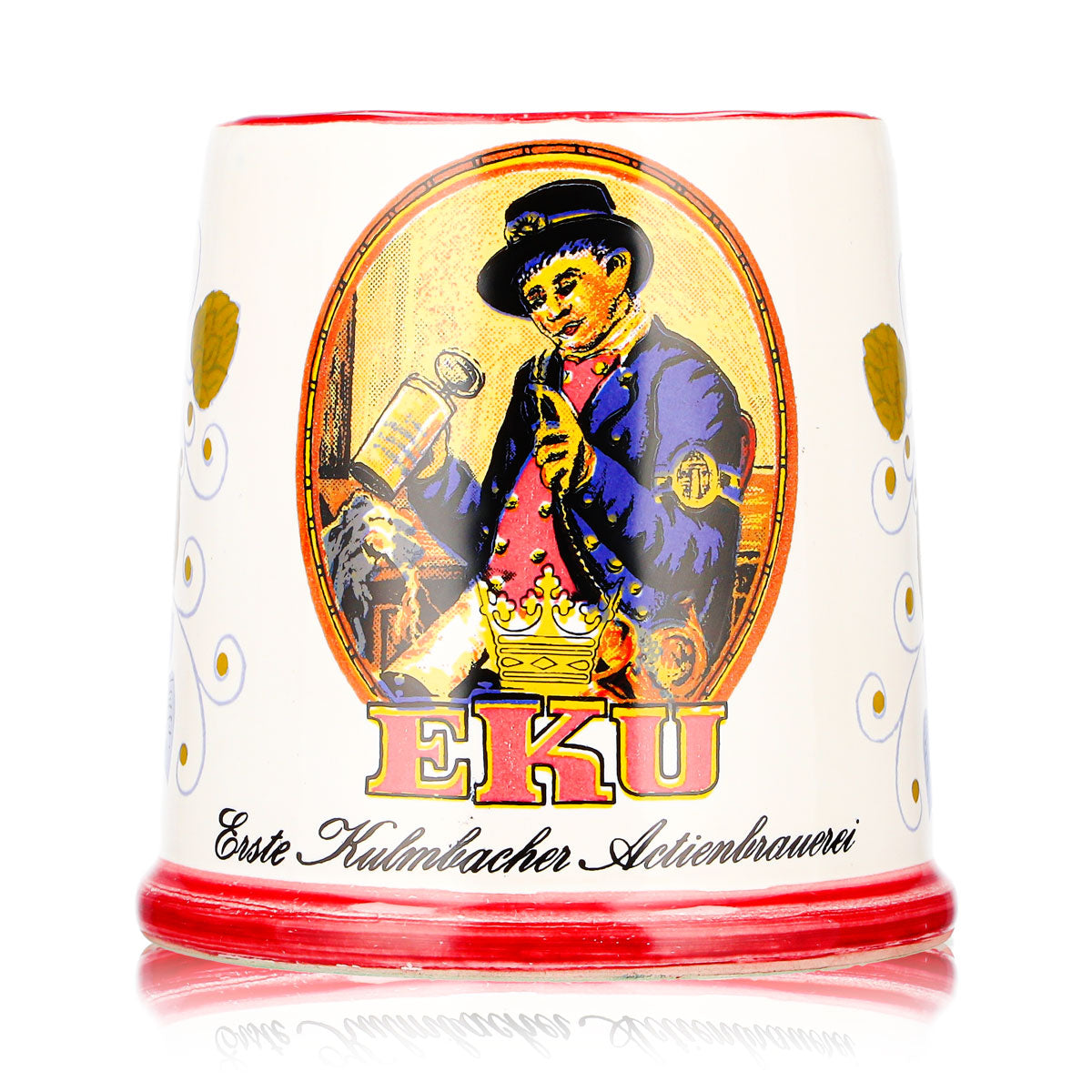 Verre à bière Kulmbacher Reichelbräu, chope, pichet 0,38 l, EKU, céramique de Rosenheim – Vue 2