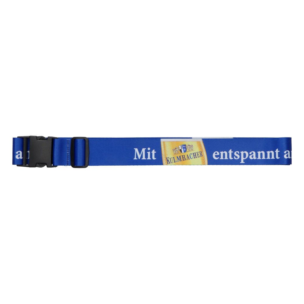 Sangle pour valise Kulmbacher Reichelbräu, accessoire de voyage, sangle pour valise bleue