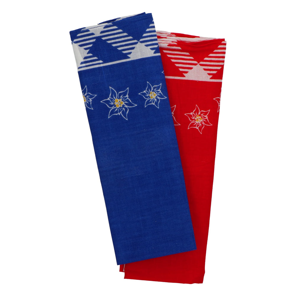 Ensemble de foulards traditionnels Kulmbacher Reichelbräu bleu/rouge – Accessoire de dégustation de bière