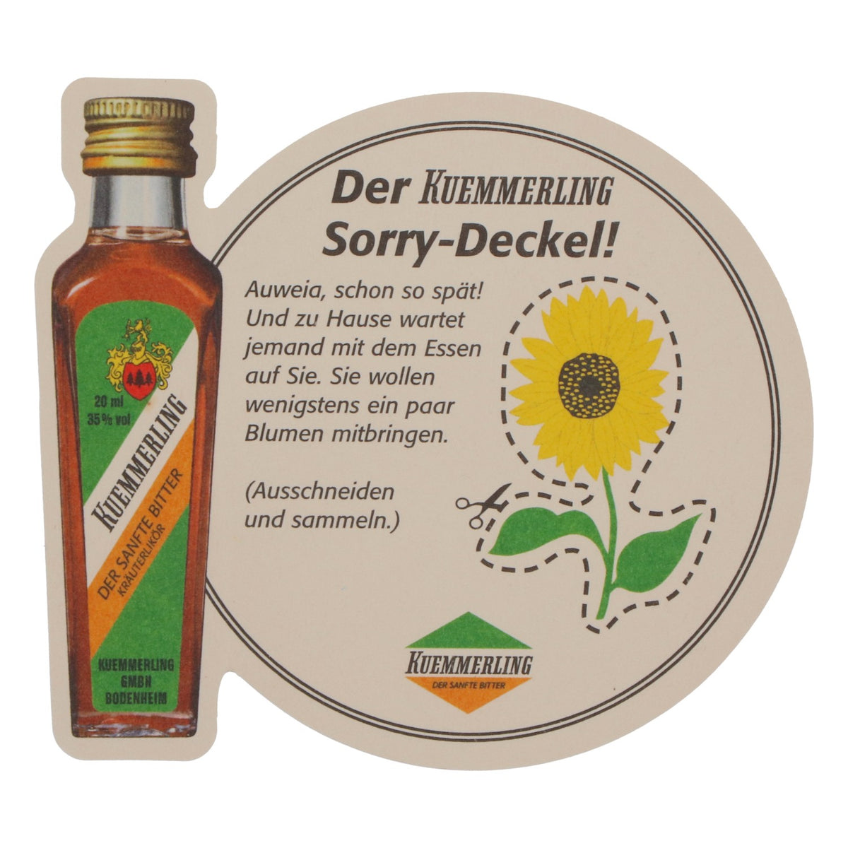 Sous-verre à liqueur Kümmerling Sous-verre Sorry