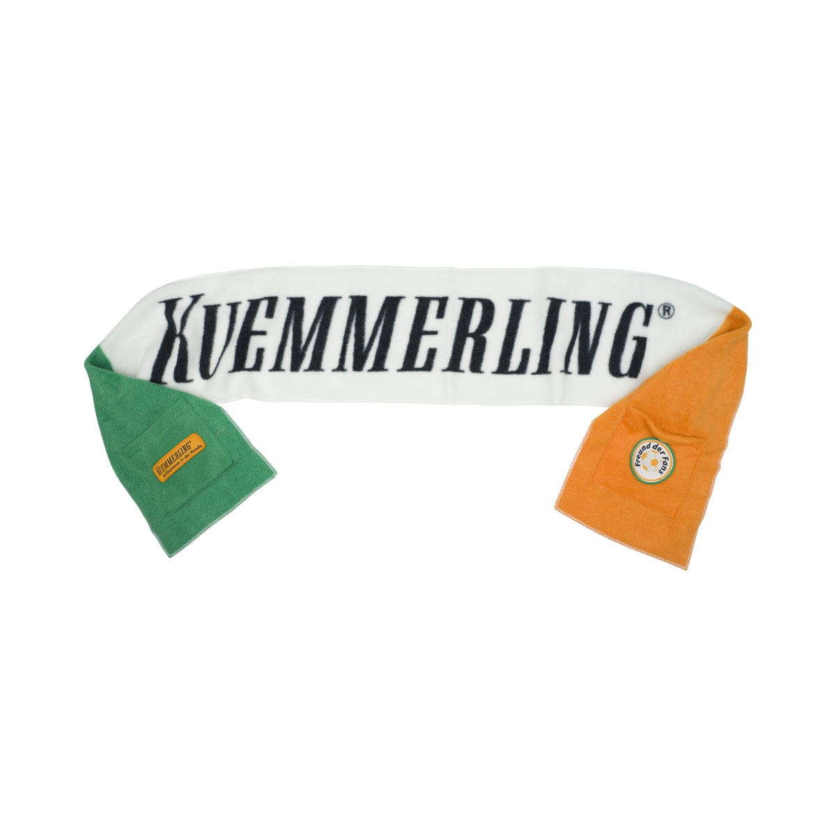 Écharpe pour fan de liqueur Kümmerling 150 x 15, polaire verte et blanche, pour amis, capes, fête