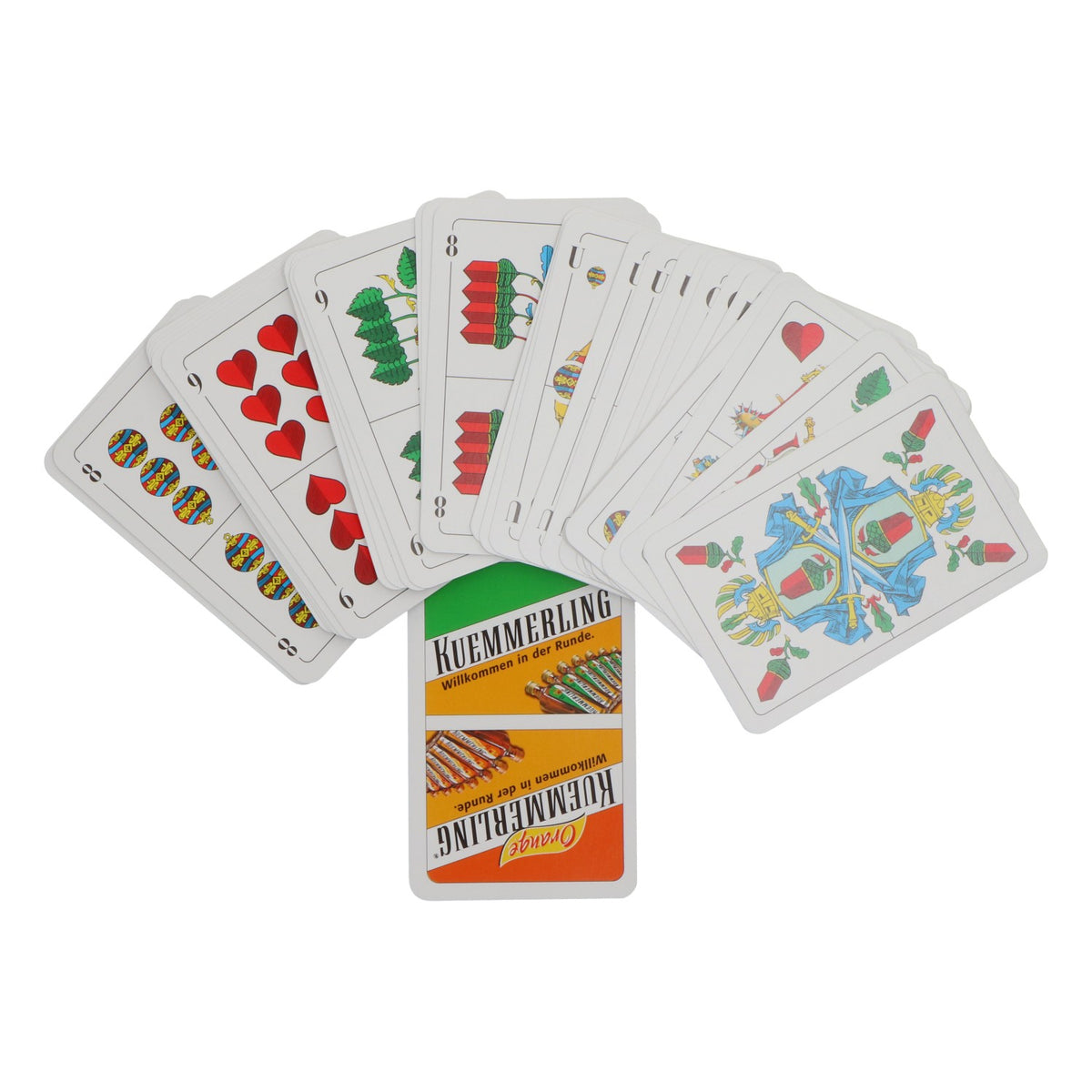 Jeu de cartes Kümmerling Skat, illustrations allemandes, 32 cartes, article pour fans – Vue 2