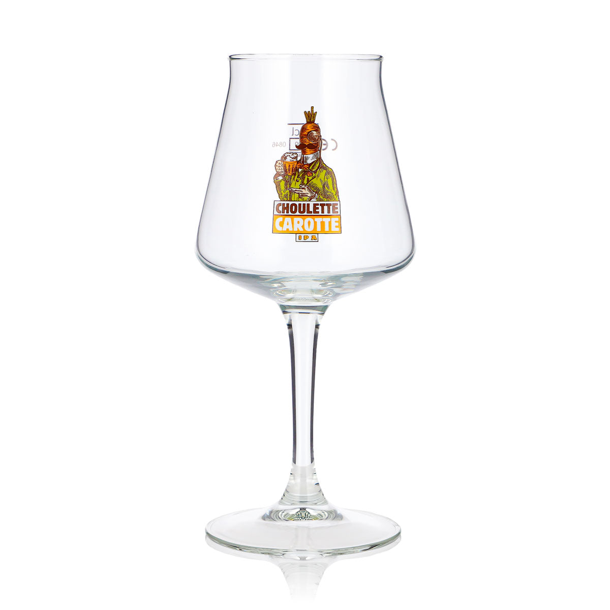 Verre à bière La Choulette 0,25 l, forme tulipe « Choulette Carotte », verre de dégustation, verre à bière