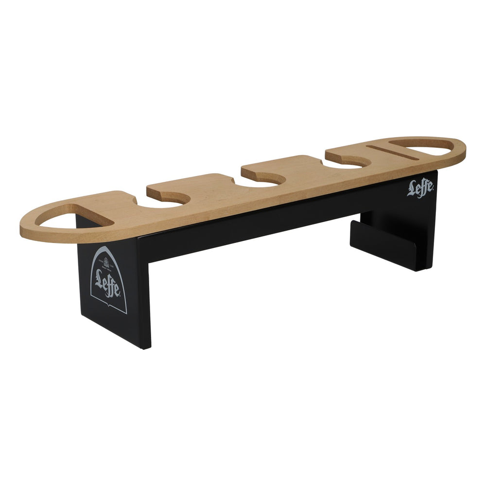 Porte-verres à bière Leffe Porte-verres pour bar et comptoir pour 3 verres en bois véritable