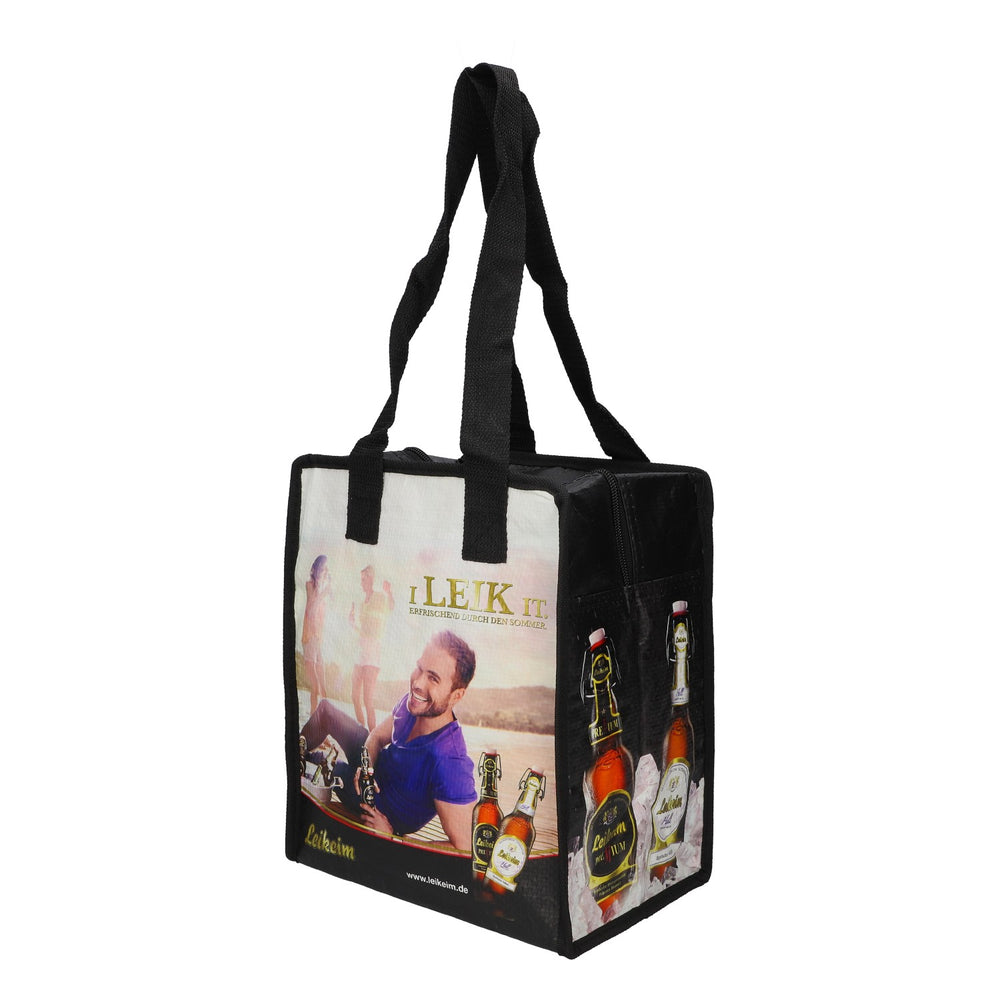Sac isotherme Leikeim pour bière, noir, neuf, en tissu mélangé