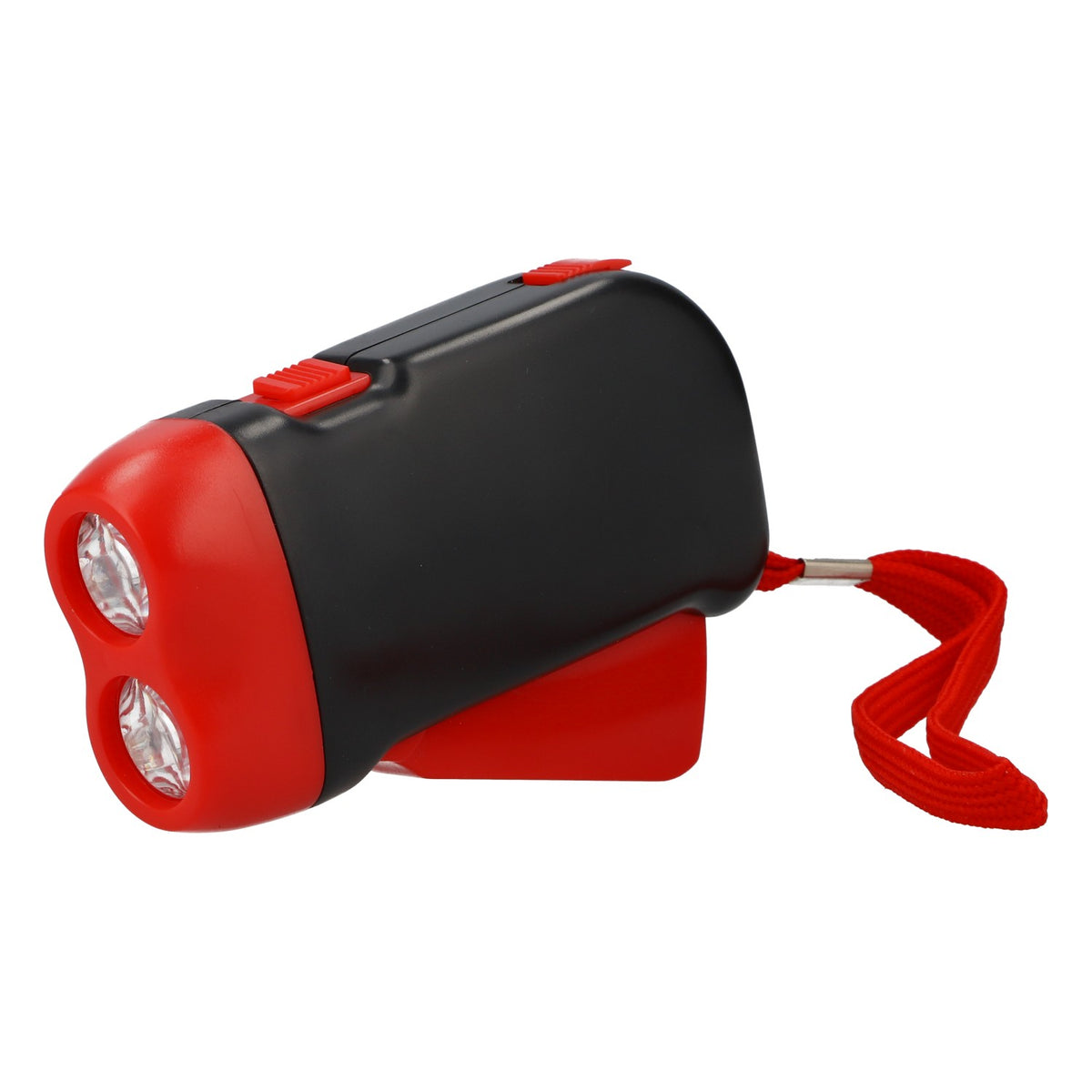 Lampe de poche Leikeim Dynamo noire/rouge, lumière continue, cordon de cou – Vue 6