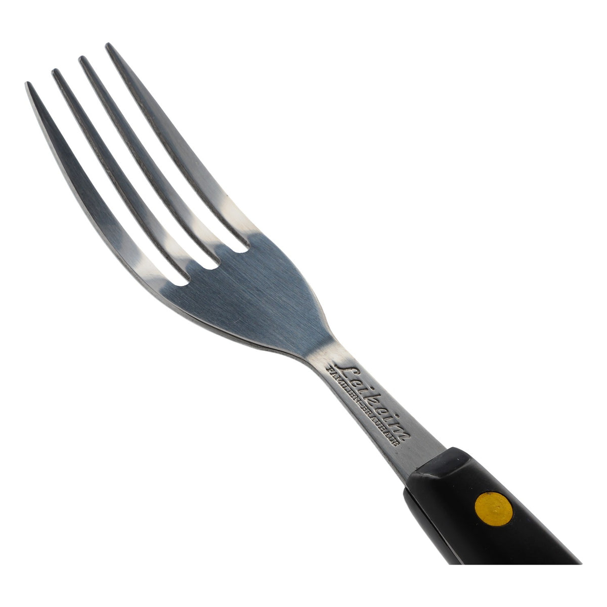 Ensemble d'ustensiles de barbecue Leikeim : 2 couteaux et 2 fourchettes, rivets dorés, acier inoxydable – Vue 3