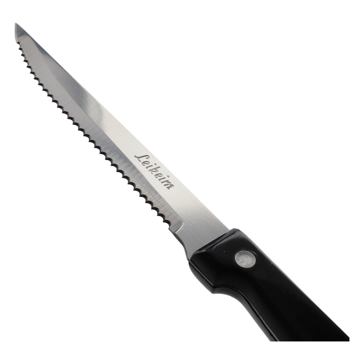 Ensemble de couverts à steak Leikeim, 4 pièces : couteau et fourchette noirs, couverts pour barbecue – Vue 4