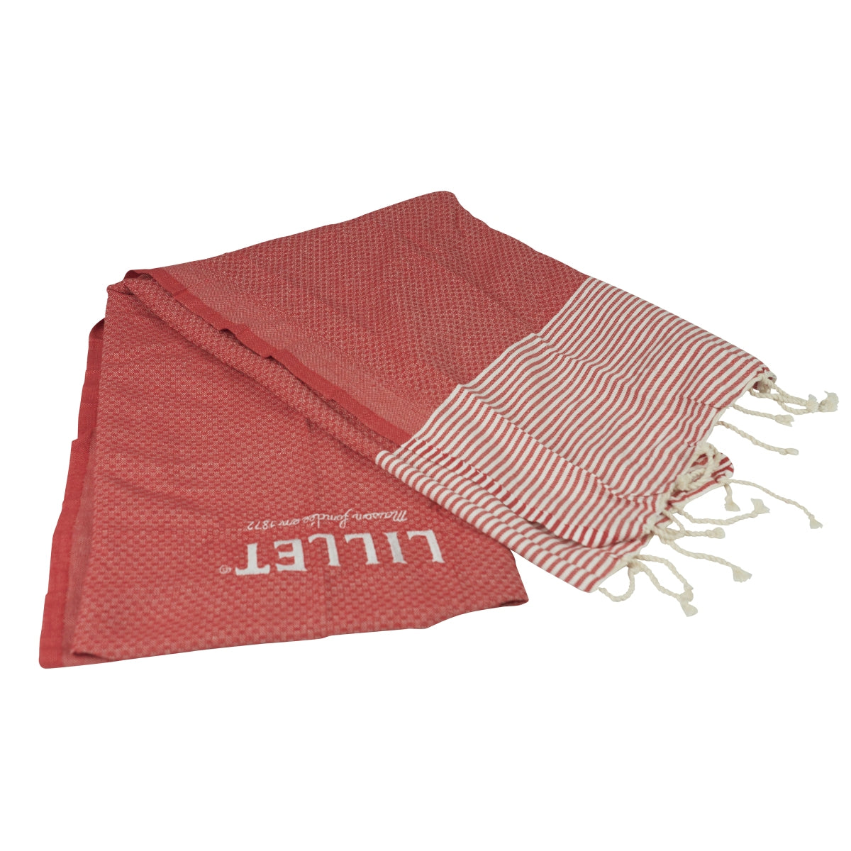 Lillet Couverture pique-nique 2x2m rouge blanc Apéritif Été Tapis de plage Beach
