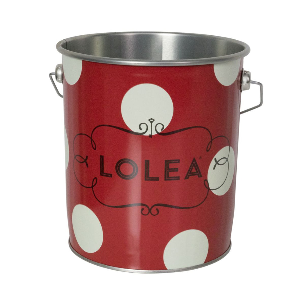 Lolea Seau Seau en tôle Rouge avec poignée Snacks Couverts Vaisselle Déco Glaçons