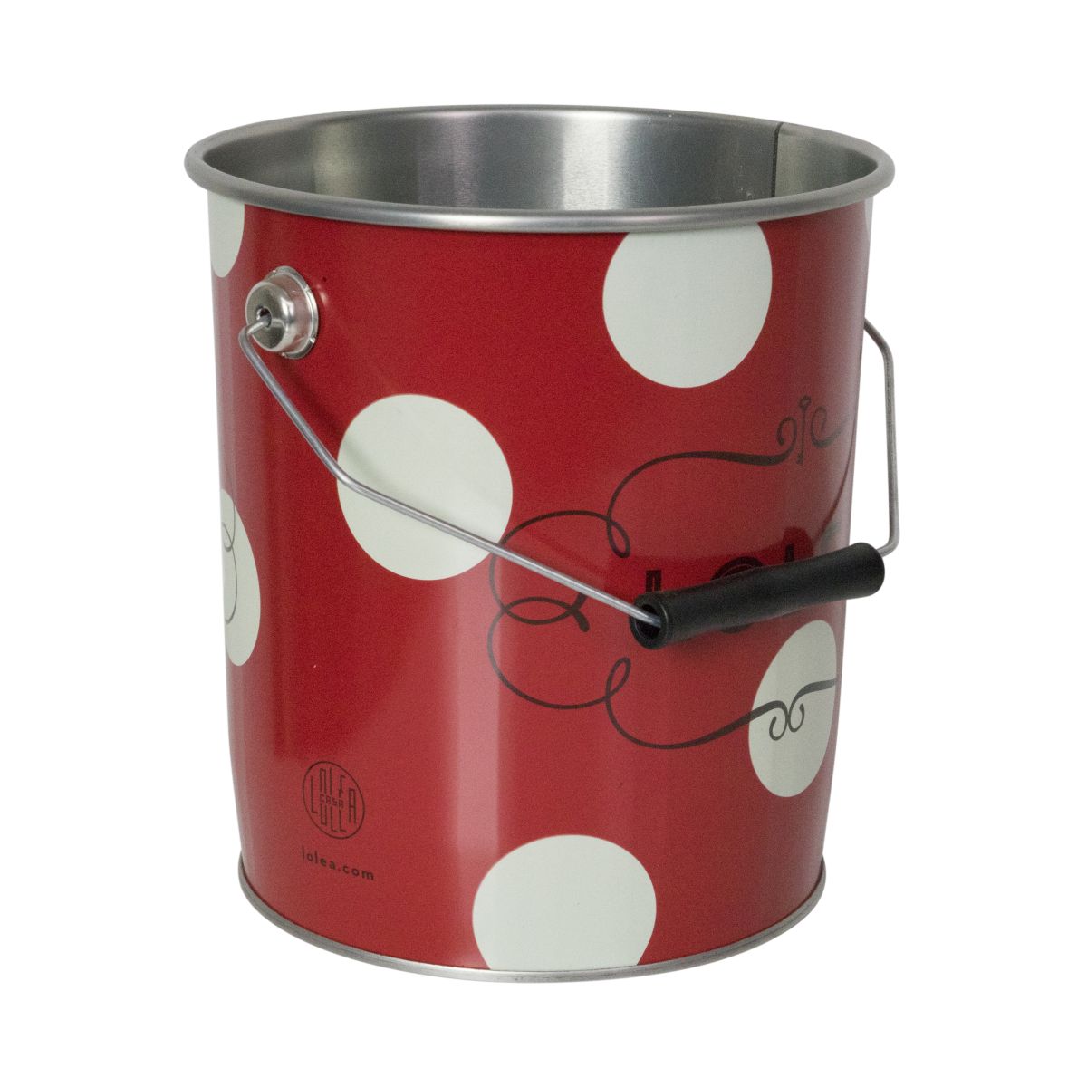 Lolea Seau Seau en tôle Rouge avec poignée Snacks Couverts Vaisselle Déco Glaçons – Vue 2