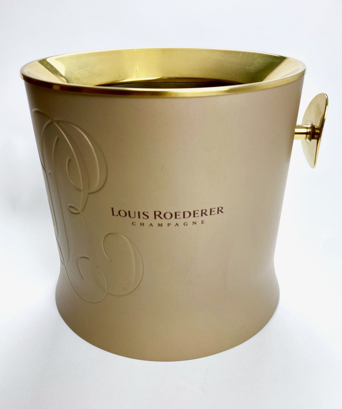 Louis Roederer Champagne Refroidisseur de bouteille Bac à glaçons simple Bord doré métallique