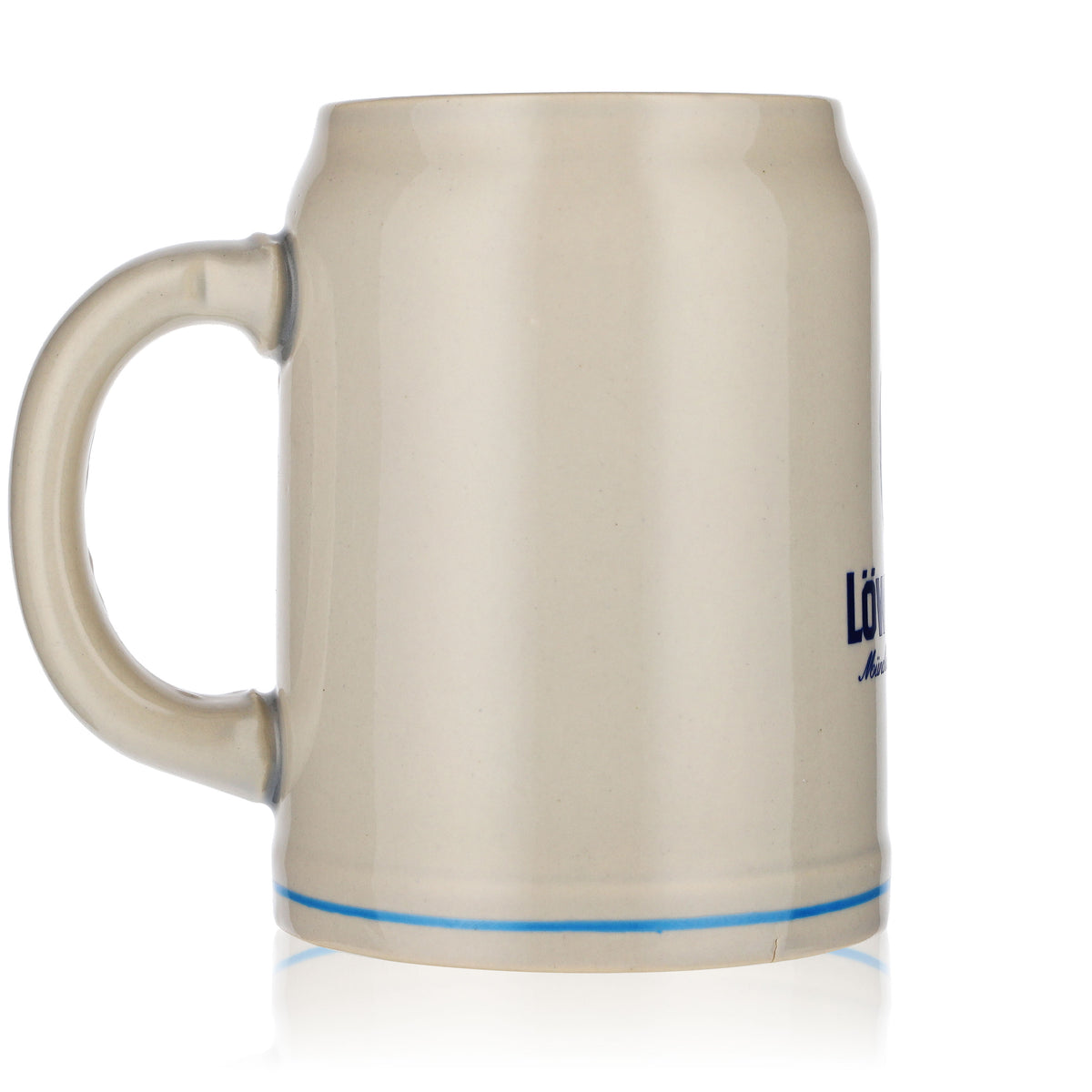 Verre à bière Löwenbräu 0,5 l Cruche en terre cuite Verre à bière petit logo anneau bleu clair – Vue 3