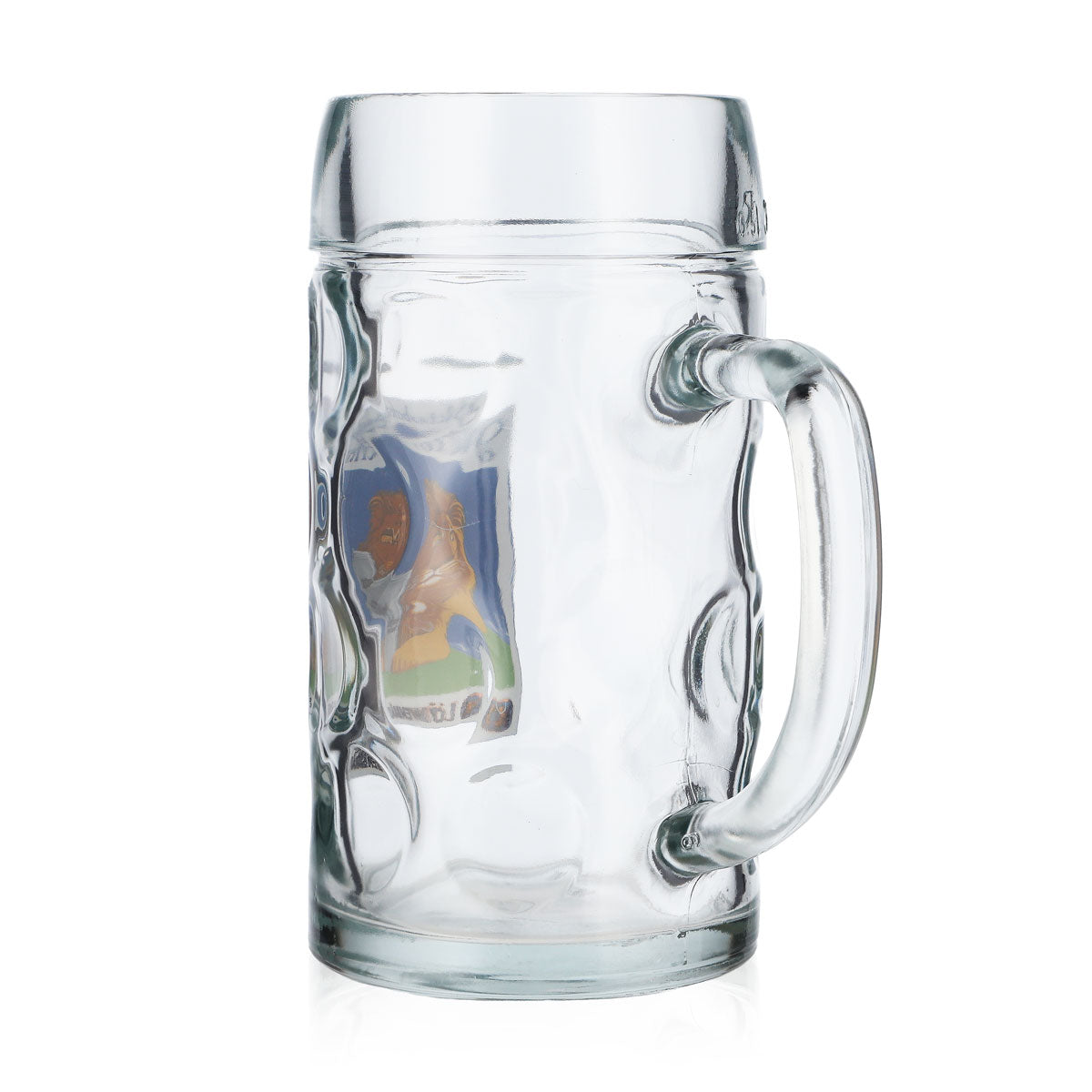 Verre à bière Löwenbräu, chope de 0,5 l, forme « Oktoberfest », motif « Löwen » – Vue 4