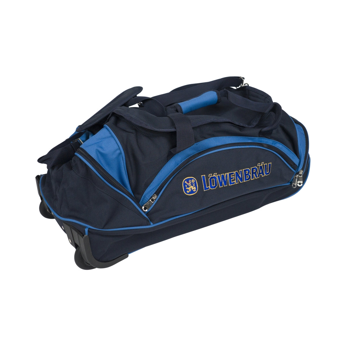 Sac de sport à roulettes Löwenbräu Bier Sac à dos Trolley Sac de voyage Football bleu