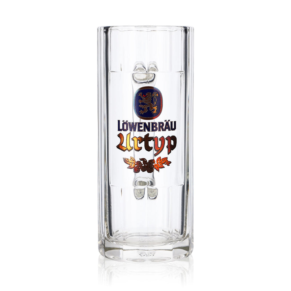Chope à bière Löwenbräu en verre 0,3 l Urtyp Humpen Seidel Contour Verres Brasserie Bavière