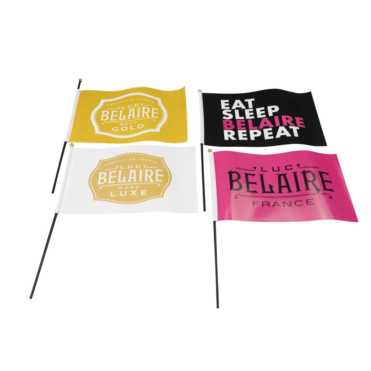 Lot de 40 fanions Luc Belaire pour vin mousseux, fanions, drapeaux, Rosé Luxe Brut, vin mousseux, fête – Vue 2