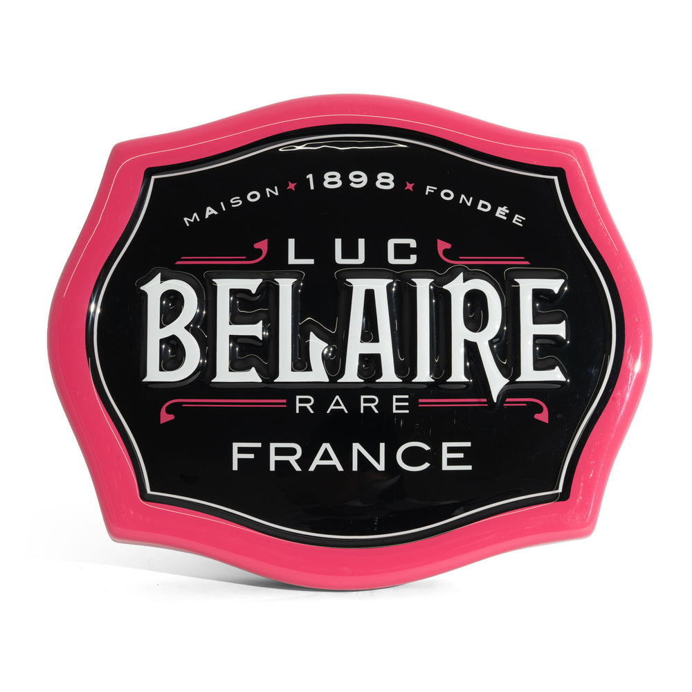 Panneau de table en acrylique Luc Belaire pour vin mousseux, noir/rose, 51 x 41 cm, à poser