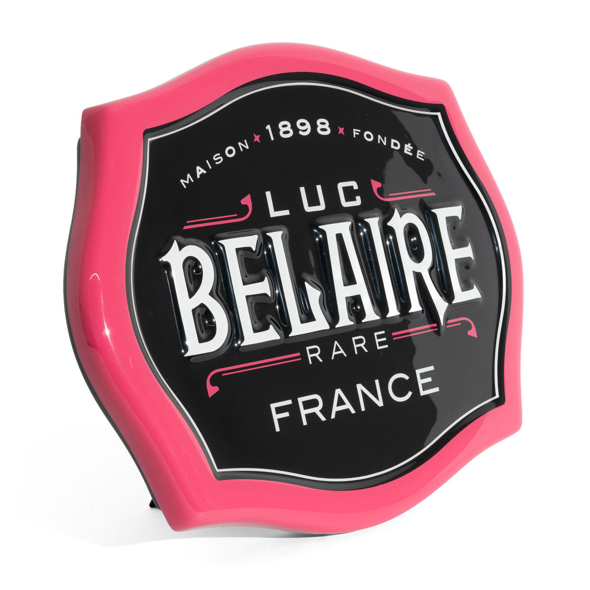 Panneau de table en acrylique Luc Belaire pour vin mousseux, noir/rose, 51 x 41 cm, à poser – Vue 2