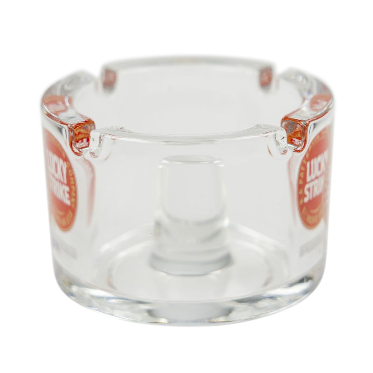 Cendrier Lucky Strike en verre massif Ø9,5cm Soucoule pour fumeurs Repose-cigarettes Bar – Vue 2