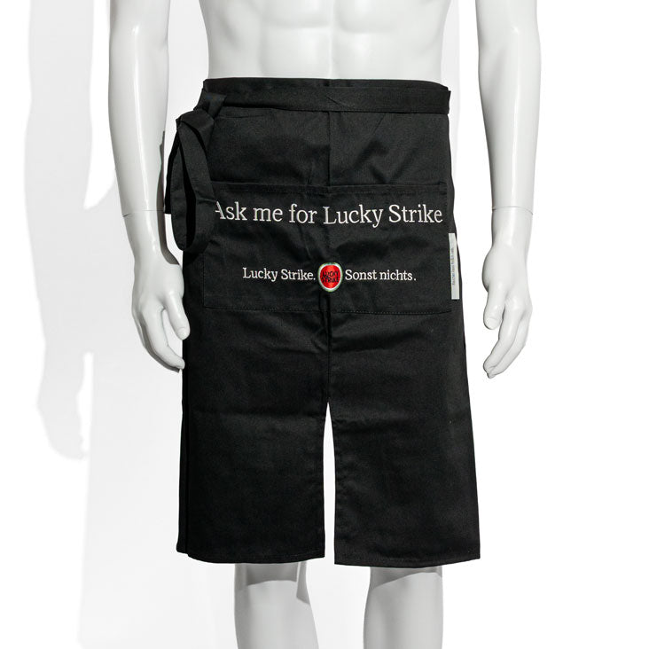 Tablier Lucky Strike Tablier de bar Tablier de bistrot Serveur court Noir Logo Petit